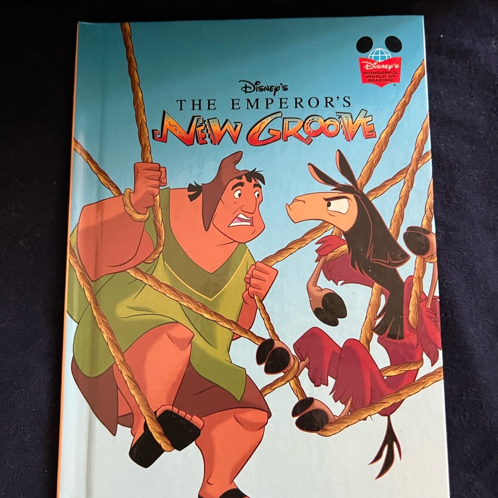 Disneys the Emperors new groove hardback book.  Wonderful world of reading.